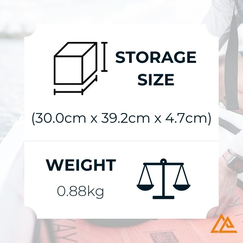 Oru Kayak Gel Seat Storage Size and Weight Image