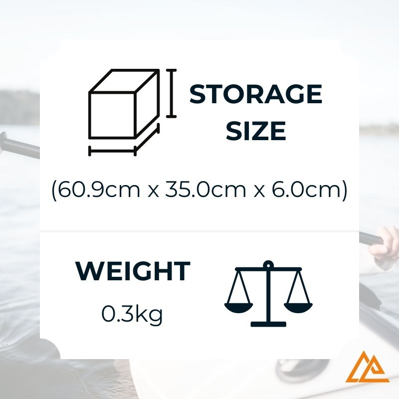 Oru Nylon Spray Skirt Storage Size and Weight Image