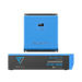 Bluetti RV5 power hub and one B4810 battery, studio shot on plain background