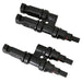 Oppositely placed Renogy MC4 Splitters.