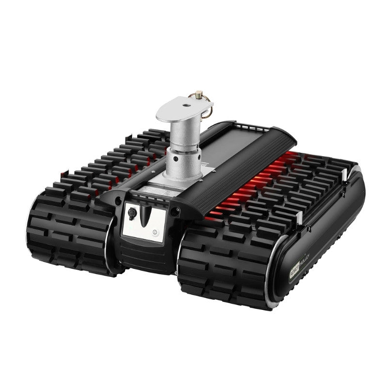 High-performance rubber tracks on the Robot Trolley 2500RS G3 Caravan Movers for smooth mobility