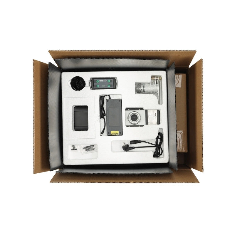 Unboxing the Robot Trolley 4500 G3 Caravan Movers, showing all components in the cardboard packaging