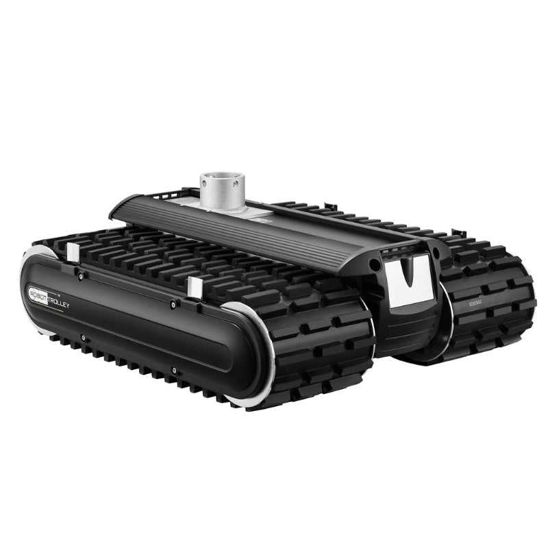 Detailed view of the tracks and motor components on the Robot Trolley 4500 G3 Caravan Movers