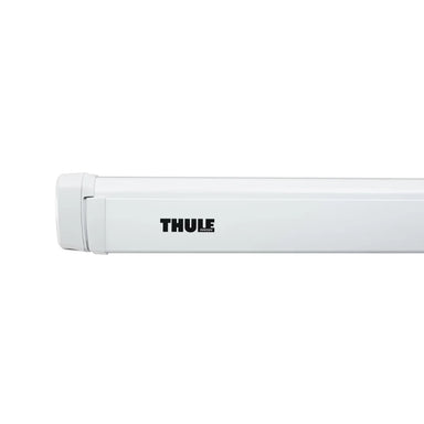 Thule 4200 Awning Manual Cassette in white mounted on van with clean, minimal design.