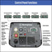 Detailed breakdown of Westinghouse iGen4750s front control panel and labeled switches