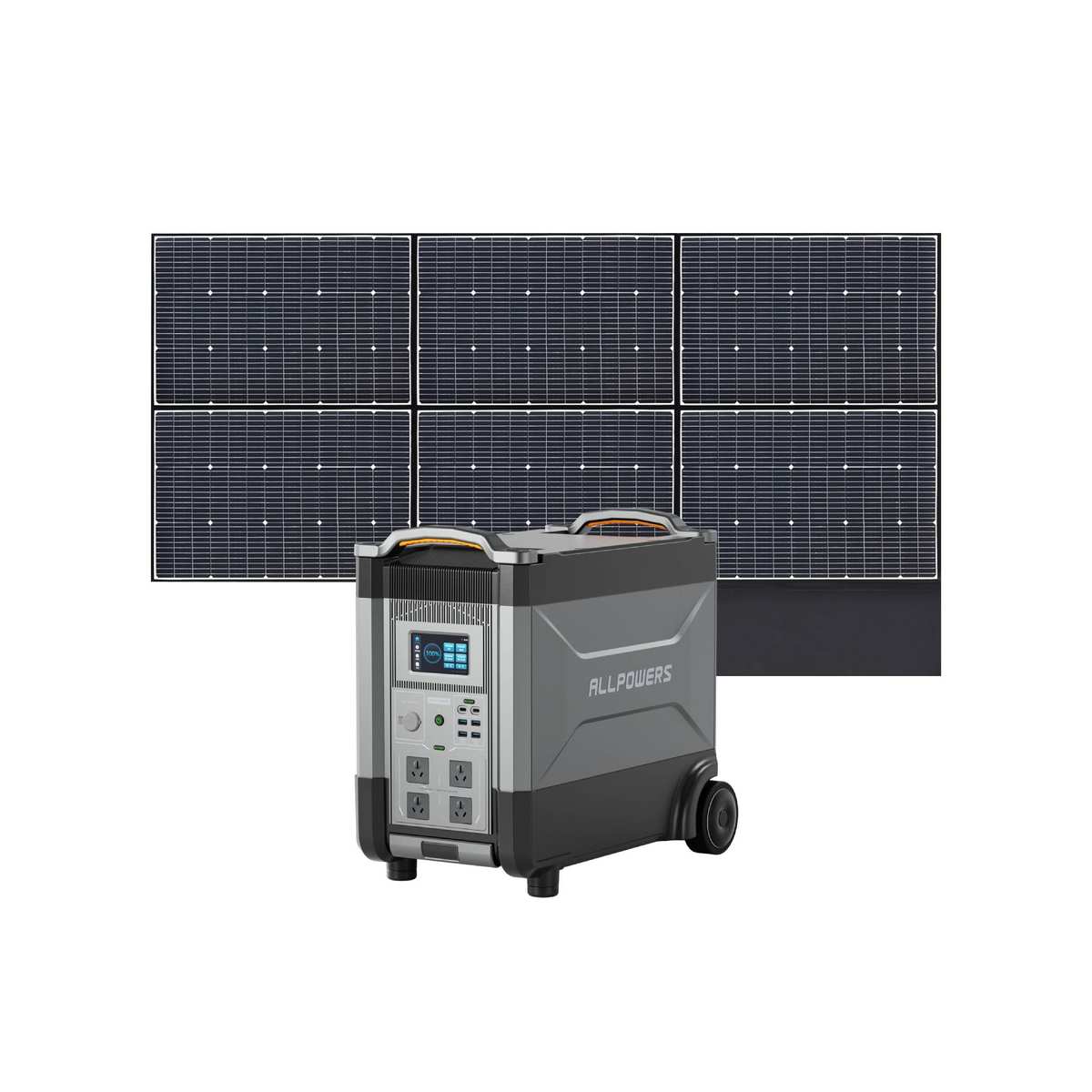 ALLPOWERS R4000 V2 Portable Power Station with solar panel lifestyle shot - True Gear