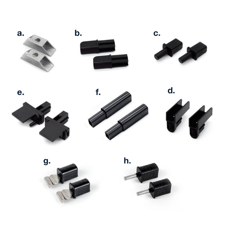 End attachment options included with Aussie Traveller Anti-Flap Kit PRO+ caravan awning system