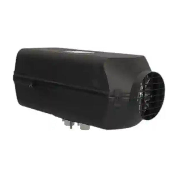 Three-quarter view of the Autoterm 4D diesel air heater showing the air outlet and combustion ports