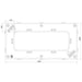 Bartlett 4m x 2m rectangular water hammock technical dimension diagram