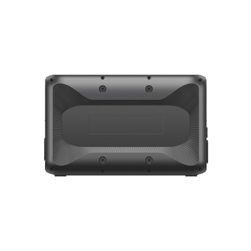 Underside of the Bluetti Apex 300 power station showing screw layout and base design