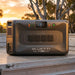 Bluetti Apex 300 portable power station on the tray of a ute at an Australian bush campsite at sunset