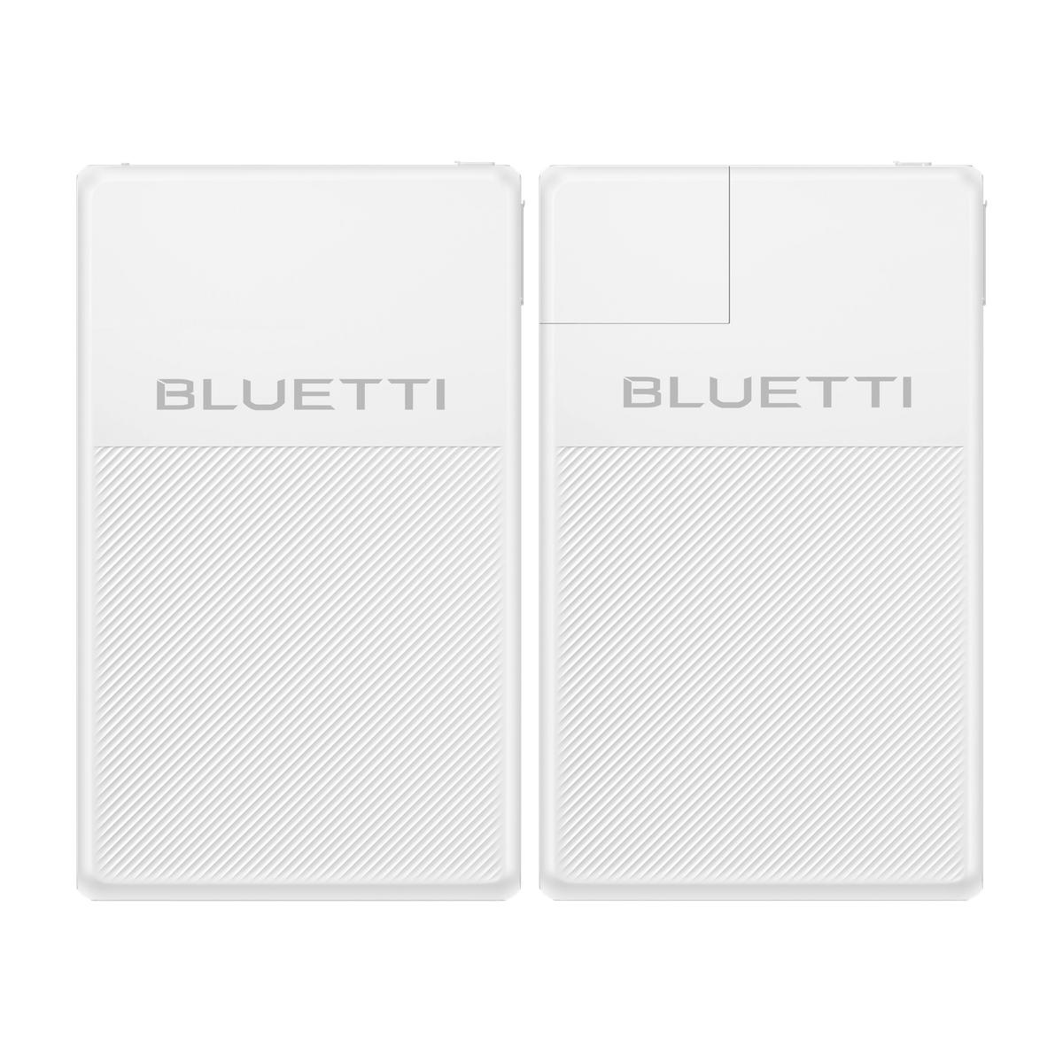 Bluetti FridgePower beside a BlueCell 200 expansion battery, both front on