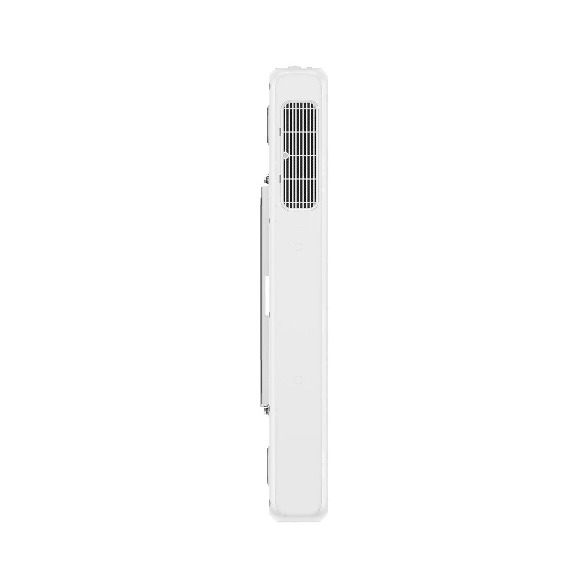 Side profile of the Bluetti FridgePower showing the 78mm slim body and removable dust filter