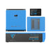 Everything included in the Bluetti RV5 system: the RV5 power hub, a B4810 lithium battery, the Epanel distribution panel and the Epad touchscreen