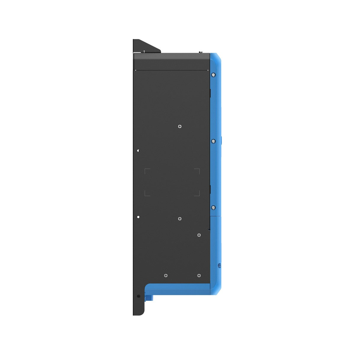 Side profile of the Bluetti RV5 showing how slim the hub sits against a wall