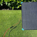Bluetti single solar panel angled on grass