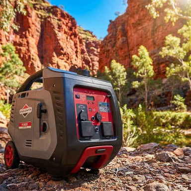 Briggs & Stratton P3500 PowerSmart Series 3.5kVA inverter generator in red rock gorge setting