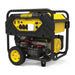 Champion 12500W generator 10000 running watts front view large wheels black yellow