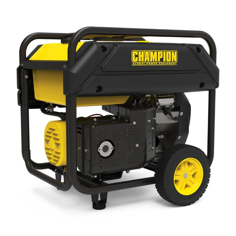 Champion 12500W generator side view engine large wheel portable heavy duty frame