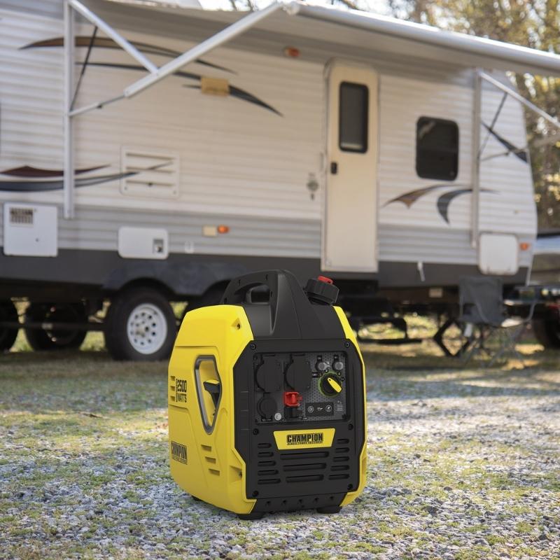 Champion 2500W inverter generator RV ready camping travel trailer tailgating power