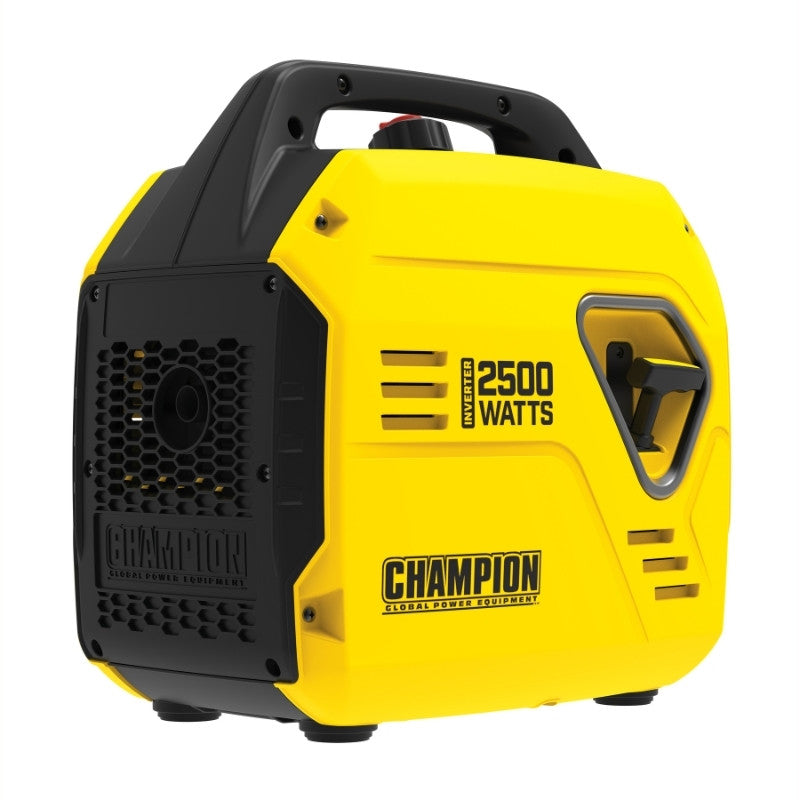Champion 2500W inverter generator side view exhaust quiet camping tailgating power