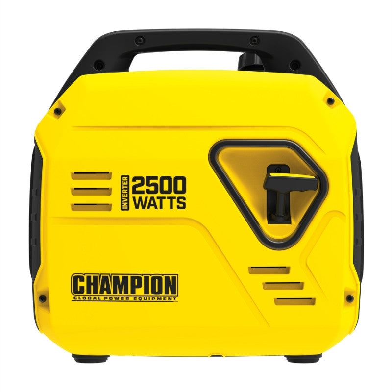 Champion 2500W inverter generator ultra portable top handle yellow black compact design