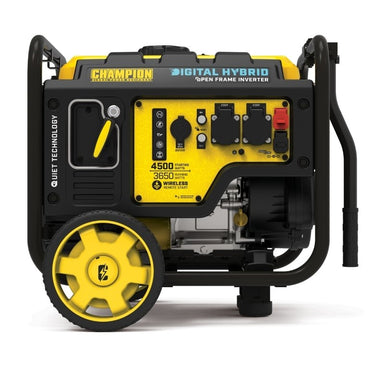 Champion 4500W inverter generator control panel outlets 3650 running watts digital hybrid