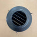 Black round air outlet vent from the Cool-J ducting kit, front view