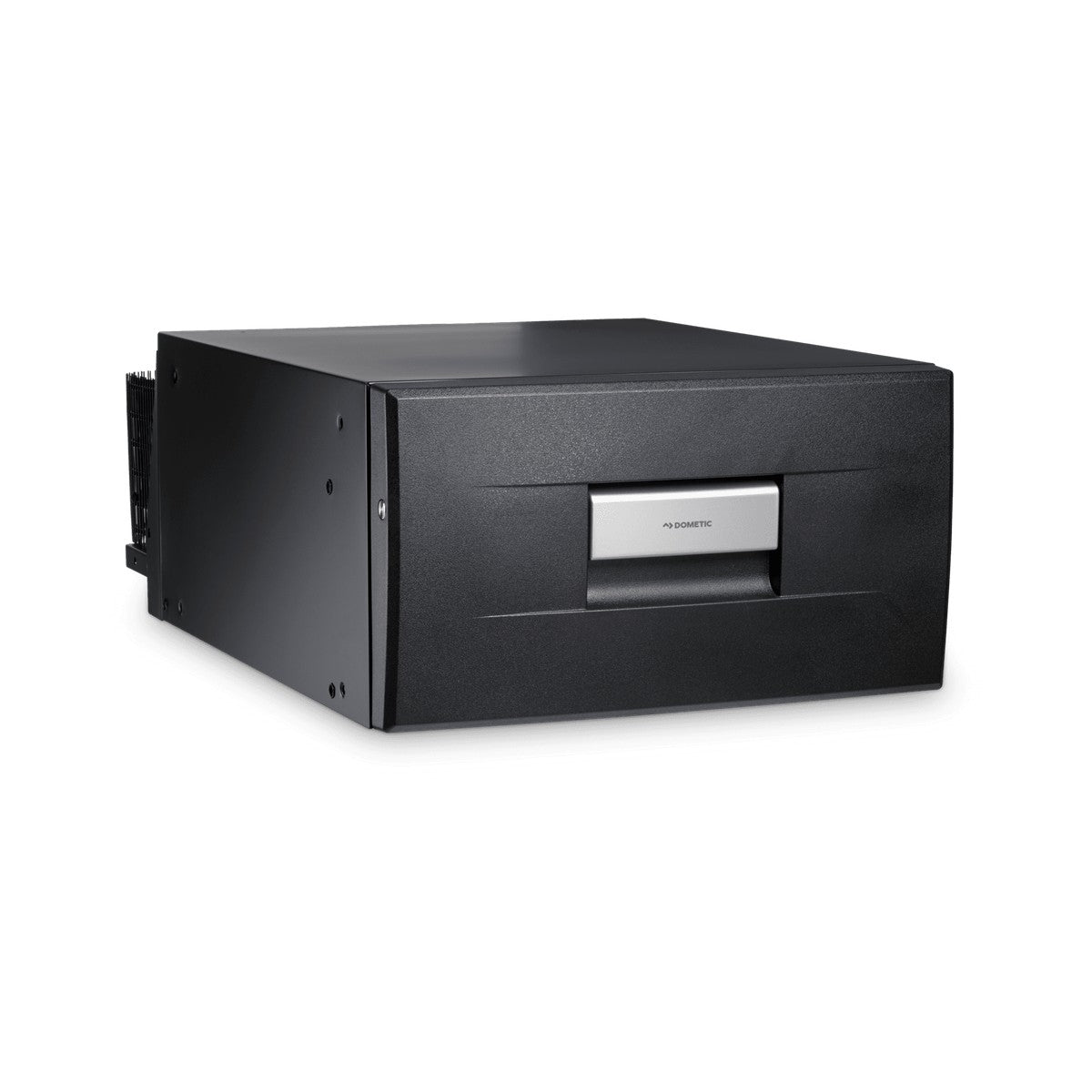 Front three-quarter view of the closed Dometic CoolMatic CD 30 drawer fridge