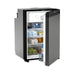 Door open on the Dometic NRX 115C showing stocked shelves, a door rack and two crispers
