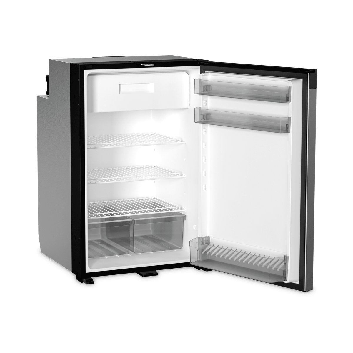 Dometic NRX 130C with the door open and the removable freezer box in place