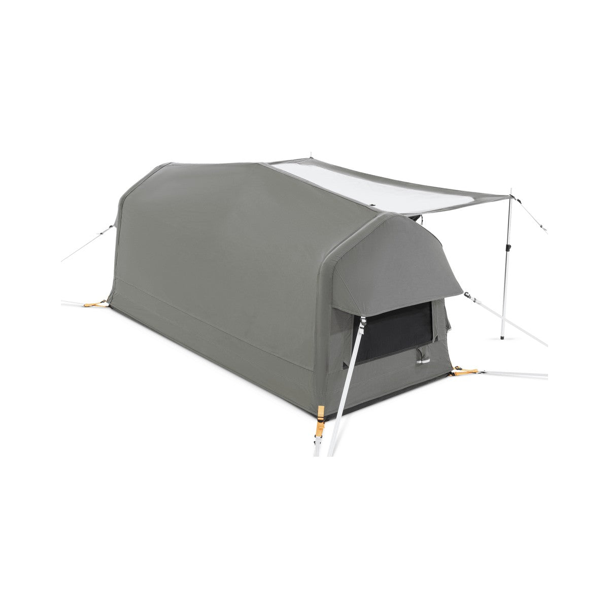 Rear three-quarter view of the Dometic Pico FTC 1x1 TC-I showing the mesh window and awning from behind