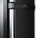 Close-up of the full-height aluminium door handles on the Dometic RCD10.5XES