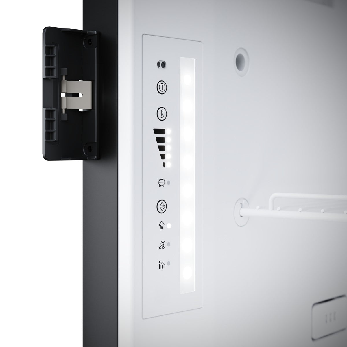 Internal LED control panel mounted inside the door of the Dometic RCT10.4G