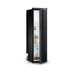Dometic RCT10.4G slim caravan fridge with the right hand hinge door open and shelves stocked with food