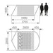 Dimension drawing of the Dometic Reunion FTG 5x5 Redux showing 3750mm depth, 2850mm width and 1600mm height