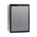 Dometic RM 2356 closed from the front three-quarter angle showing the flat door face and top control strip