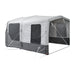 Santorini FTK tent pitched with both sidewall panels fitted to the canopy, three-quarter view