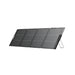 EcoFlow 220W lightweight portable bifacial solar panel standing at optimal sun angle.