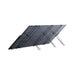 EcoFlow 400W Lightweight Bifacial solar panel on its adjustable stand set to 45 degrees, rear view