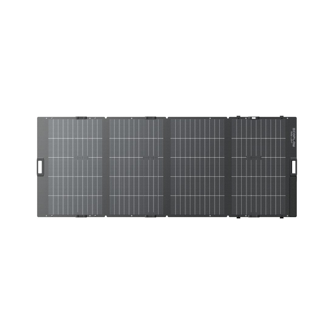 EcoFlow 400W Lightweight Bifacial solar panel unfolded flat, front cell surface view