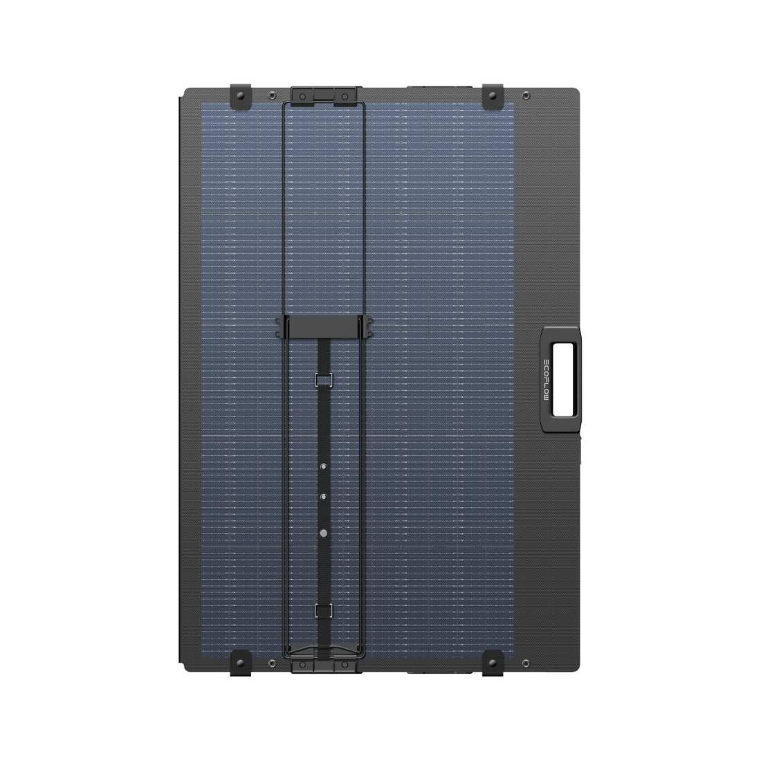 EcoFlow 400W Lightweight Bifacial solar panel folded flat for storage, front view