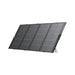 EcoFlow 400W Lightweight Bifacial solar panel unfolded and standing on its kickstand, right side profile view