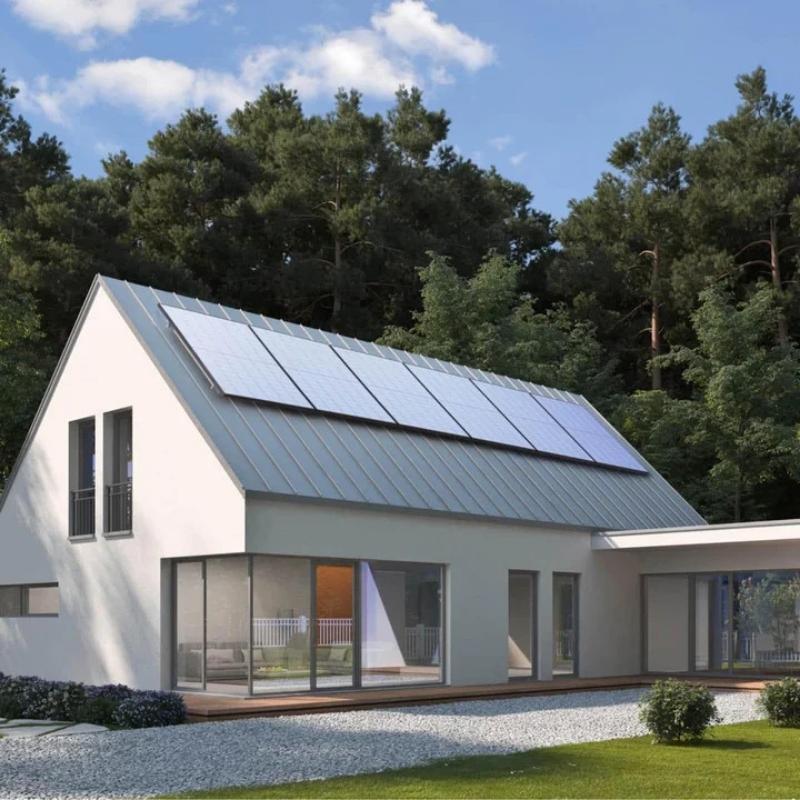 EcoFlow 400W Rigid Solar Panel array mounted on house roof in residential setup