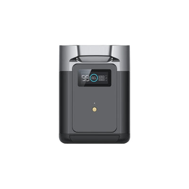 EcoFlow DELTA 2 Smart Extra Battery front view with display screen