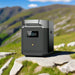 EcoFlow DELTA 2 Smart Extra Battery placed on rocky outdoor terrain in the mountains