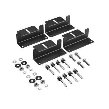 EcoFlow rigid solar panel mounting feet with aluminium brackets and hardware set for 100W and 400W panels