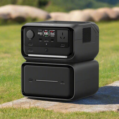 EcoFlow River 3 Max Plus power station with expansion battery.