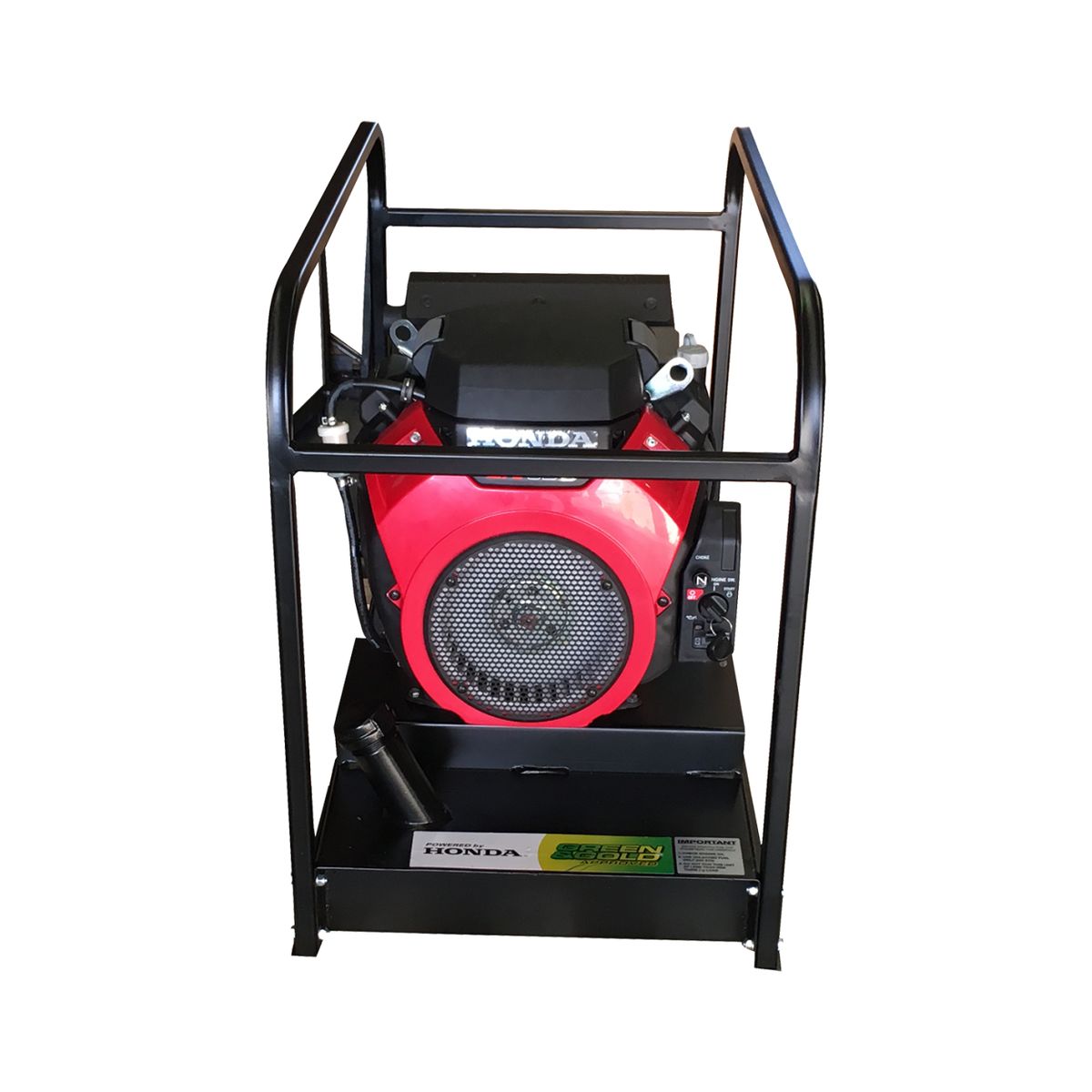 Genelite GH14000E-FBT-AVR 14.5kVA Honda generator, side rear view