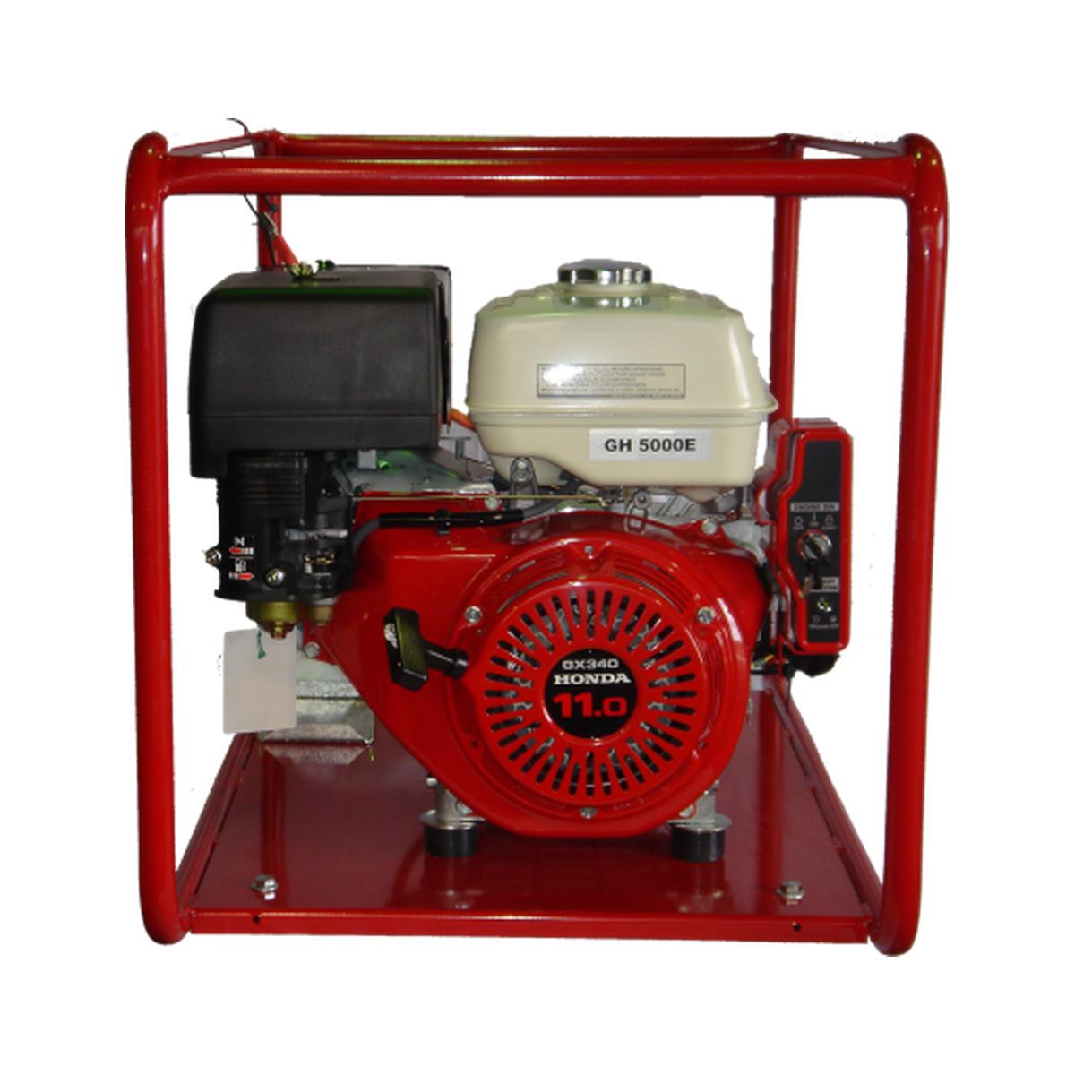 Genelite GH5000E electric start variant showing the battery and electric start button